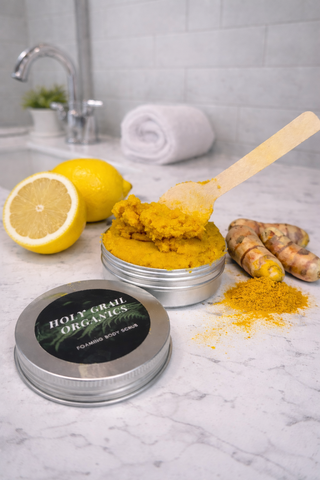 Turmeric Lemon Foaming Body Scrub (fragrance free)