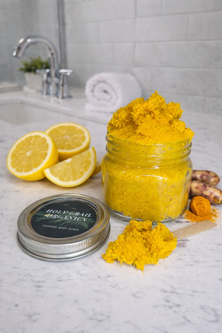Turmeric Lemon Foaming Body Scrub (fragrance free)